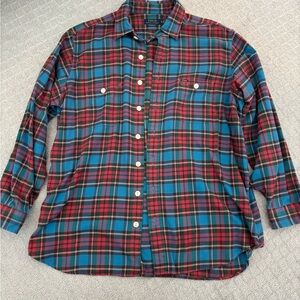 Ralph Lauren Casual Red and Blue Button Down Shirt